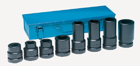 Grey Pneumatic 1" Drive Standard and Deep Length Impact Set (9154)