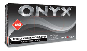 Nitrile Examination Gloves  Powder-Free  Black Onyx  XXL