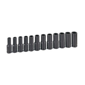 Grey Pneumatic 1/2" Dr. Deep Length Magnetic Impact Set 12pc (1512MDG)