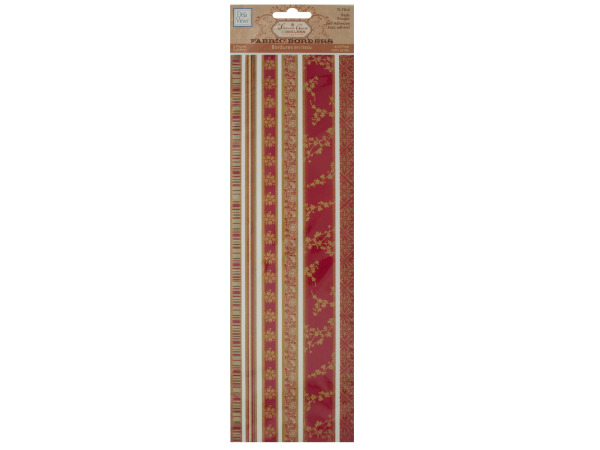 Picture of Bulk Buys CG464-120 Reds Decorative Fabric Borders Stickers -Pack of 120