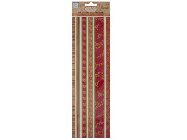 Picture of Bulk Buys CG464-60 Reds Decorative Fabric Borders Stickers -Pack of 60
