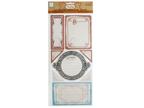 Picture of Bulk Buys CG746-72 Timeless Self-Adhesive Cardstock Journaling Pieces -Pack of 72