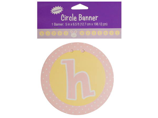 Picture of Bulk Buys PA846-18 Happy Easter Circle Banner -Pack of 18