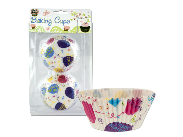 Picture of Bulk Buys PA021-72 Happy Birthday Baking Cups -Pack of 72