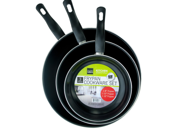 Picture of Bulk Buys OC644-2 Stainless Steel Non-Stick Frying Pan Set -Pack of 2