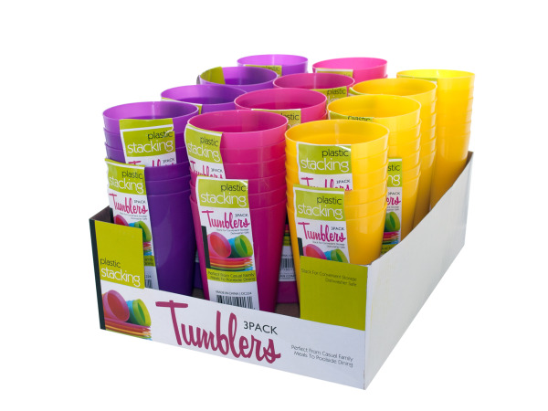Picture of Bulk Buys OC224-24 Stacking Tumblers Display -Pack of 24