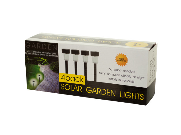 Picture of Bulk Buys OC838-1 Solar Powered Garden Lights Set&#44; 4-Piece