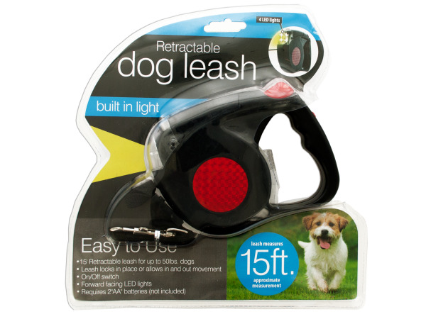 Picture of Bulk Buys OD995-1 Retractable Dog Leash With Led Light