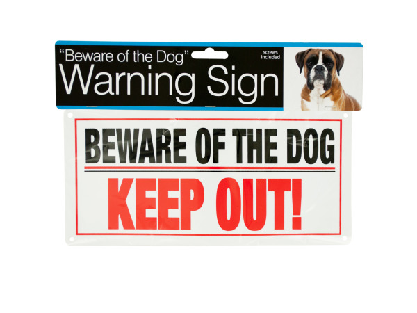Picture of Bulk Buys DI266-24 Dog Warning Sign -Pack of 24