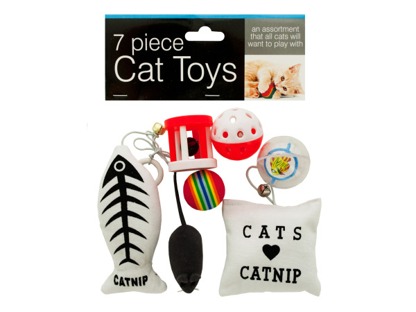 Picture of Bulk Buys OD939-8 Cat Toys Set -Pack of 8