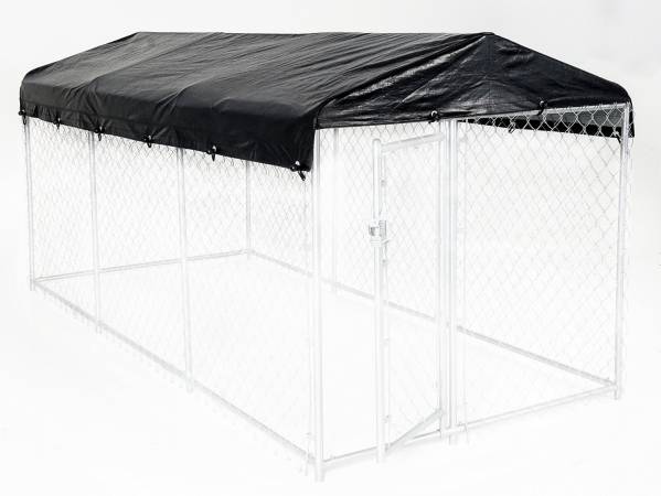 Picture of Jewett Cameron Company CL 00302 Weatherguard Kennel Cover only; Black - 5 W X 15 L ft.