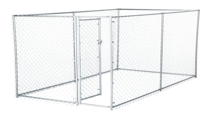 Picture of Jewett Cameron Company CL 41028EZ Galvanized Chain Link Kennel with PC Frame