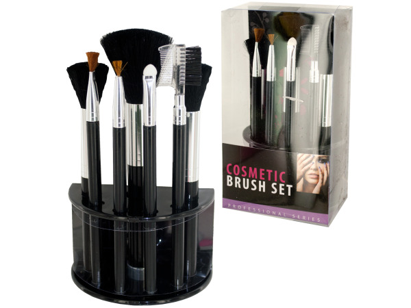 Picture of Bulk Buys OC624-12 Cosmetic Brush Set With Stand -Pack of 12