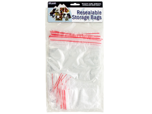 Picture of Bulk Buys GL036-72 Resealable Storage Bags -Pack of 72