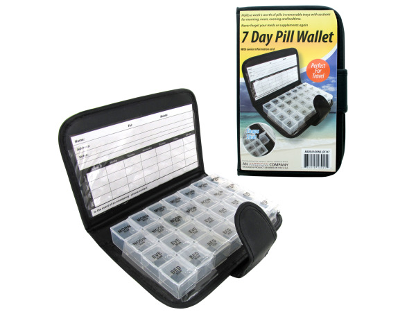 Picture of Bulk Buys OC147-6 7 Day Pill Wallet -Pack of 6