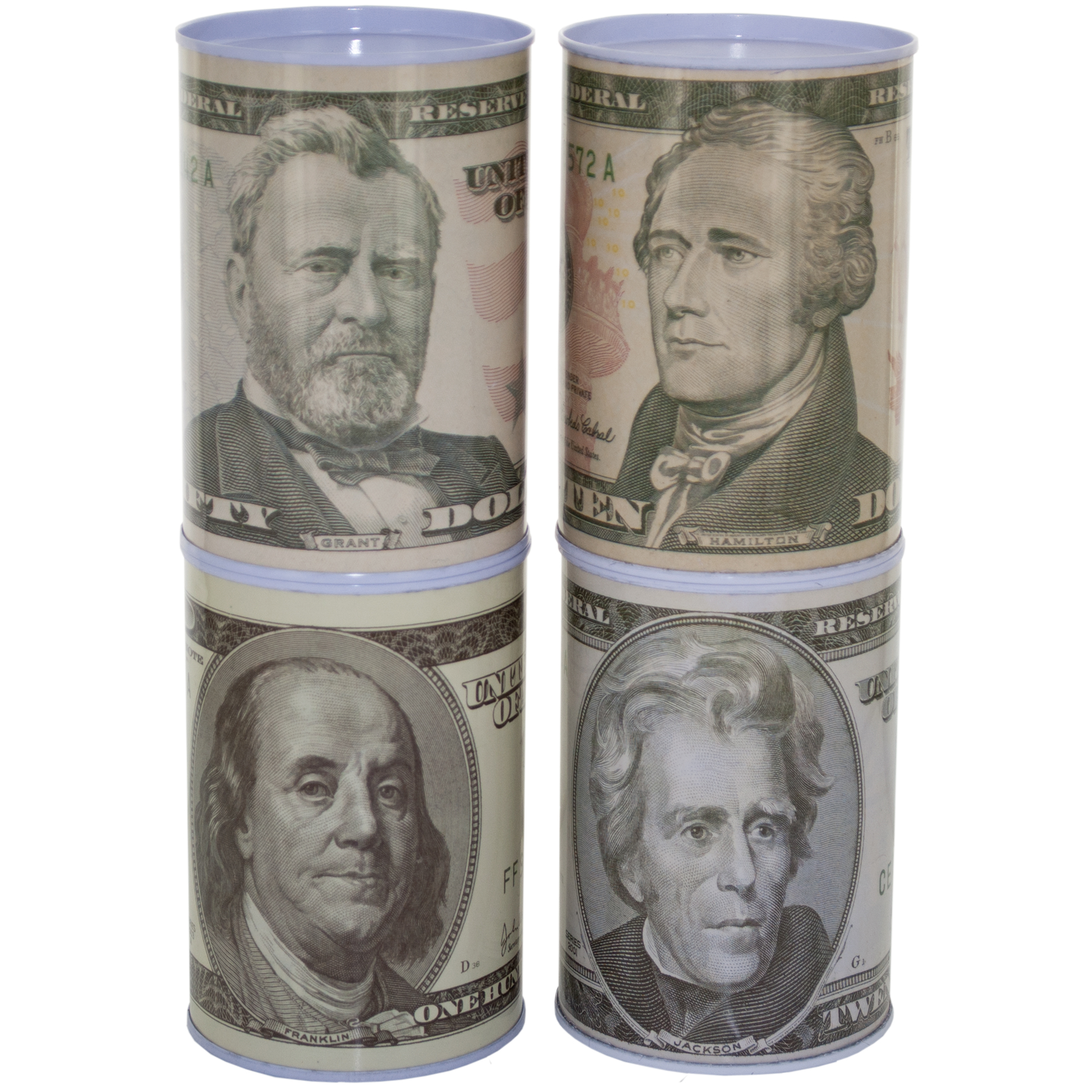 Picture of Bulk Buys GM005-96 Dollar Bill Tin Money Bank -  Assorted Styles  -Pack of 96