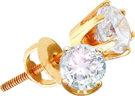 Picture of GoldNDiamond GND-12089 1.00 CTW Diamond Rd-Earring (I1-Gh)
