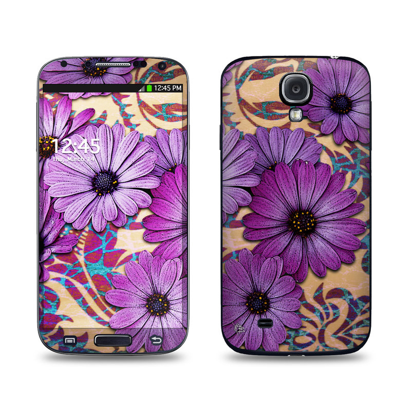 SGS4-DAISDAM Samsung Galaxy S4 Skin - Daisy Damask -  DecalGirl