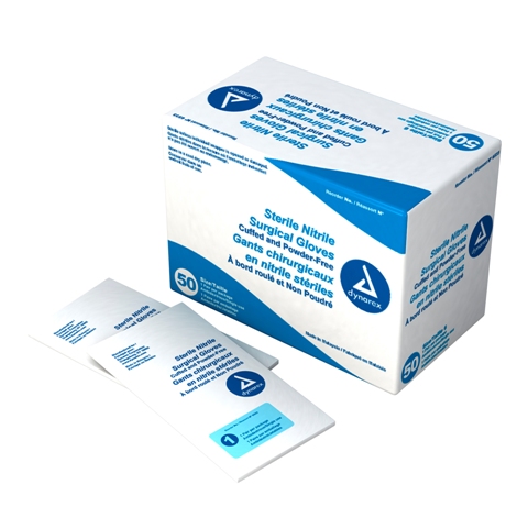 Dynarex Sterile Nitrile Surgical Gloves (200 Pairs/Case) - Size 9