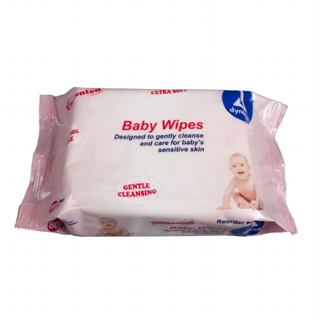Dynarex Baby Wipes Unscented Refill (1920/Case) - With Resealable Label - 5" x 7"