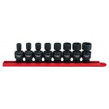 0.38 in. Drive 6 Point SAE Universal Impact Socket Set- 8 Piece