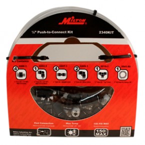 Milton MI Push-to-connect Shopair Line Kit, 0.25 in. OD