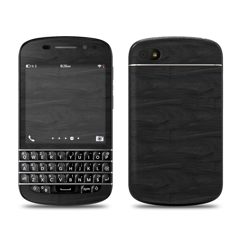 Picture of DecalGirl BQ10-BLACKWOOD BlackBerry Q10 Skin - Black Woodgrain