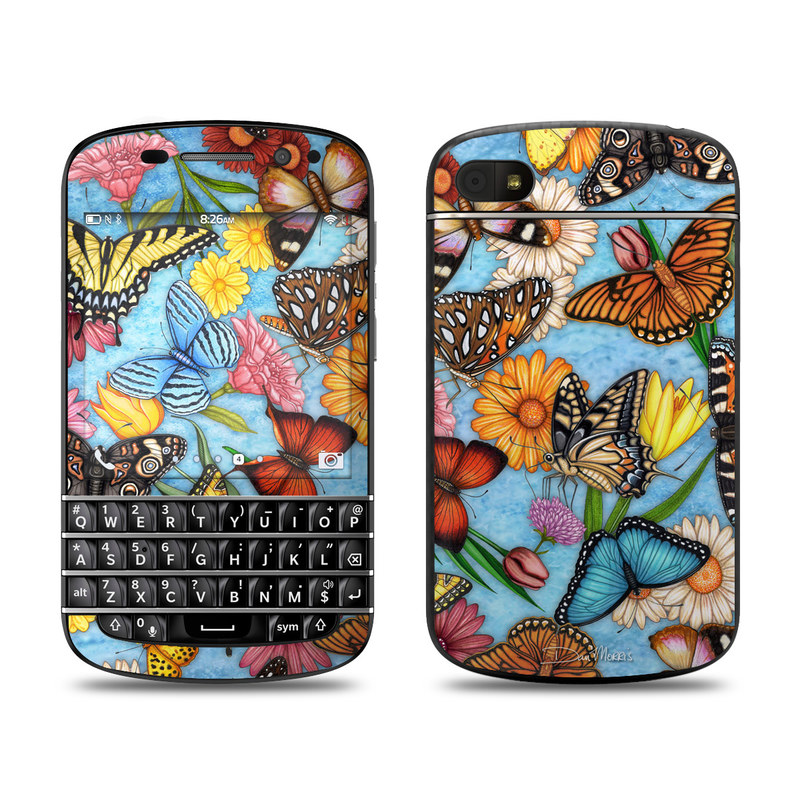 Picture of DecalGirl BQ10-BTLAND BlackBerry Q10 Skin - Butterfly Land