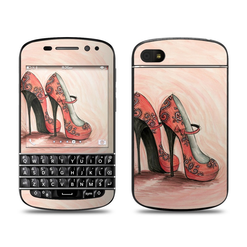 Picture of DecalGirl BQ10-CSHOES BlackBerry Q10 Skin - Coral Shoes