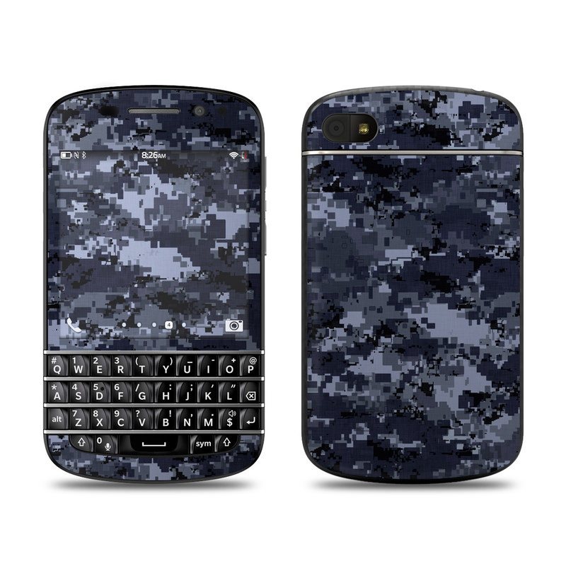 Picture of DecalGirl BQ10-DIGINCAMO BlackBerry Q10 Skin - Digital Navy Camo