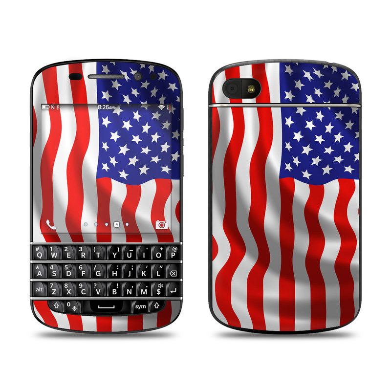 Picture of DecalGirl BQ10-FLAG-USA BlackBerry Q10 Skin - USA Flag