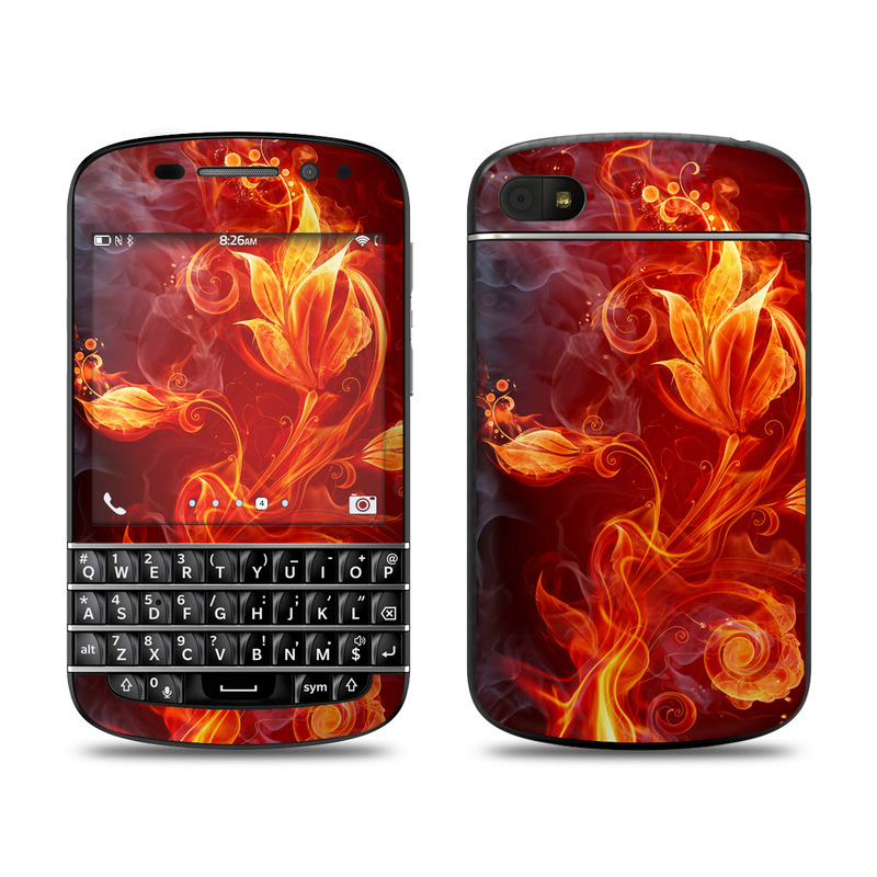 Picture of DecalGirl BQ10-FLWRFIRE BlackBerry Q10 Skin - Flower Of Fire