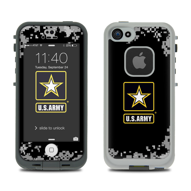 LCF5-APRIDE LifeProof Fre 5S Case Skin - Army Pride -  DecalGirl