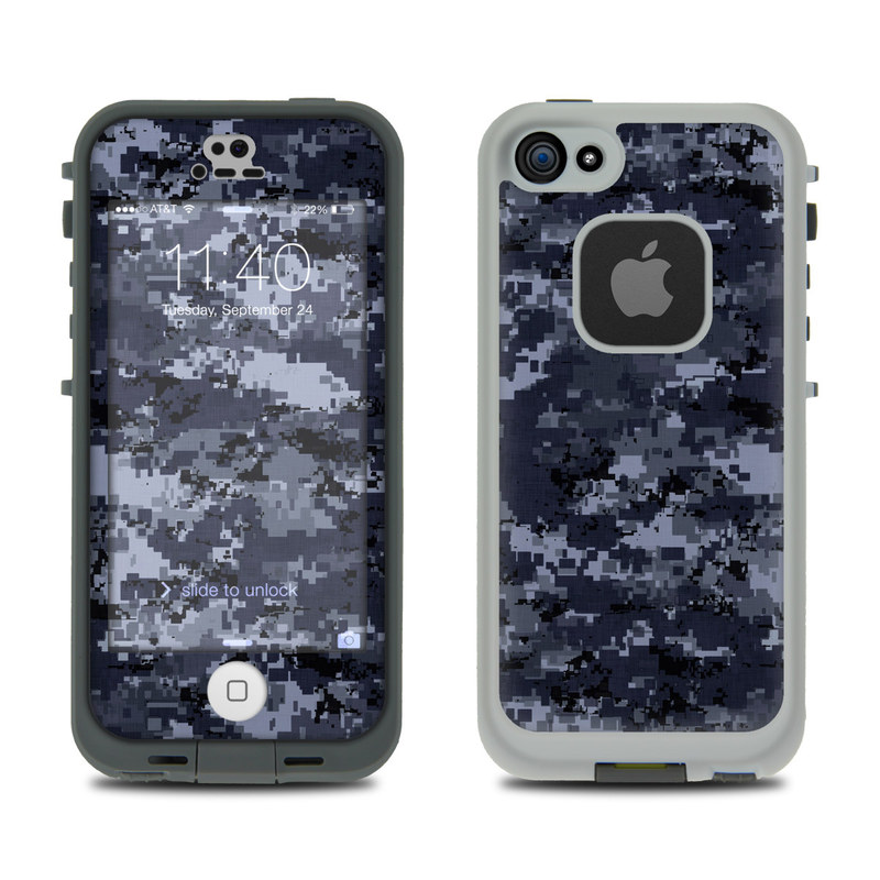 LCF5-DIGINCAMO LifeProof Fre 5S Case Skin - Digital Navy Camo -  DecalGirl