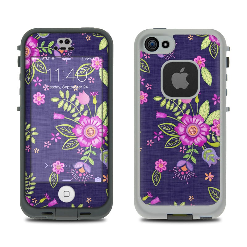 LCF5-FOLKFLORAL LifeProof Fre 5S Case Skin - Folk Floral -  DecalGirl