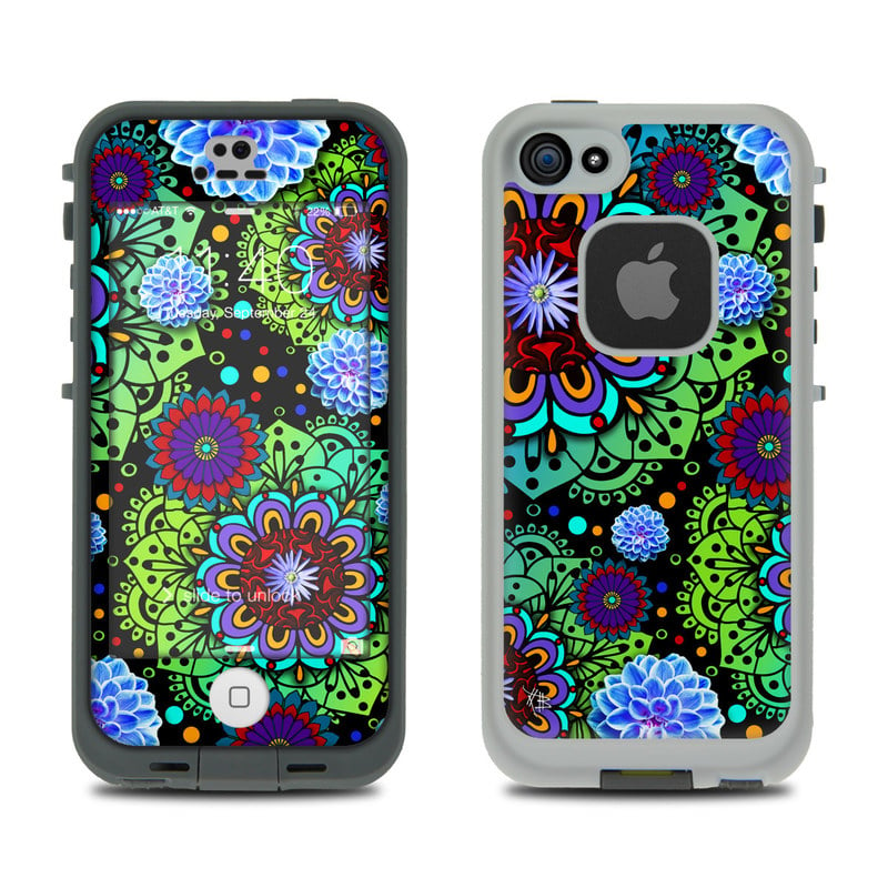 LCF5-FUNKYFLORA LifeProof Fre 5S Case Skin - Funky Floratopia -  DecalGirl