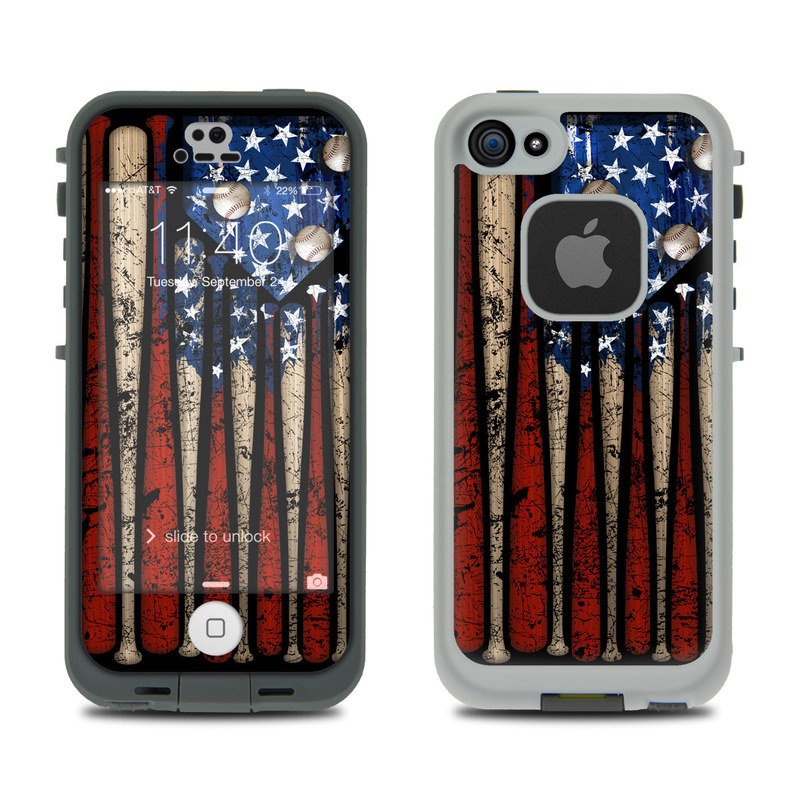 LCF5-OLDGLORY LifeProof Fre 5S Case Skin - Old Glory -  DecalGirl