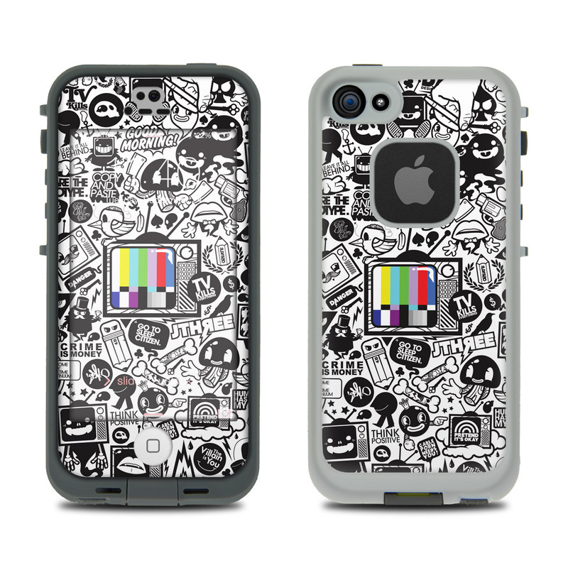 LCF5-TVKILLS LifeProof Fre 5S Case Skin - TV Kills Everything -  DecalGirl