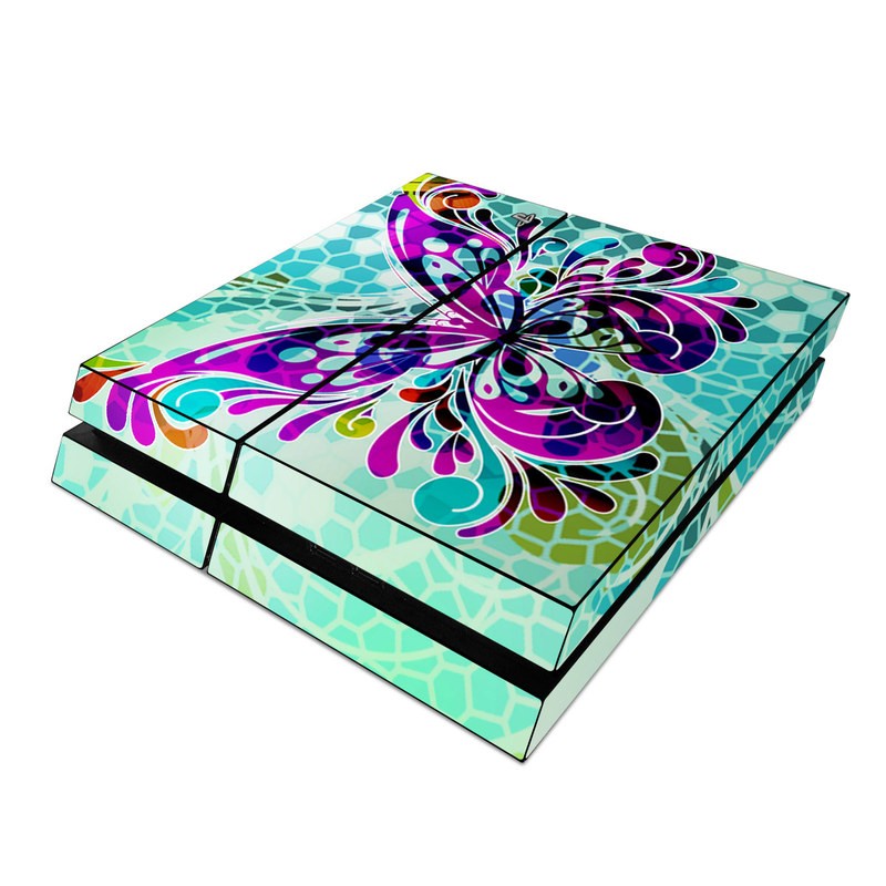 Picture of DecalGirl PS4-BFLYGLASS Sony PS4 Skin - Butterfly Glass