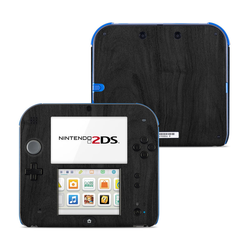 N2DS-BLACKWOOD Nintendo 2DS Skin - Black Woodgrain -  DecalGirl