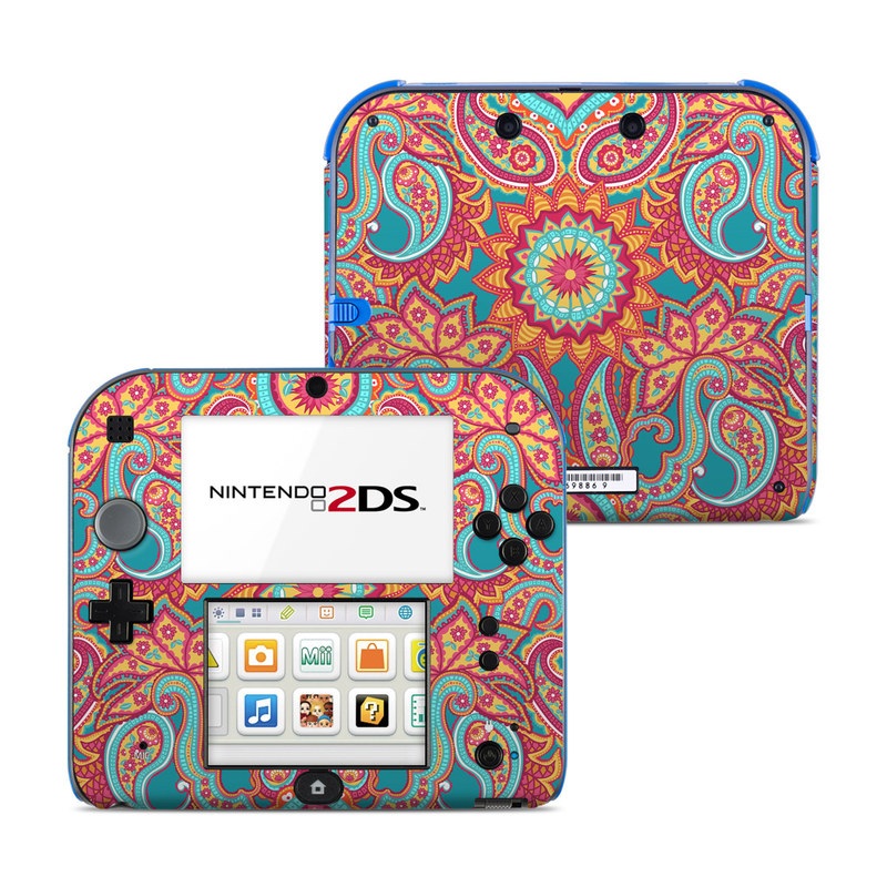 N2DS-CARNIVALPAISLEY Nintendo 2DS Skin - Carnival Paisley -  DecalGirl