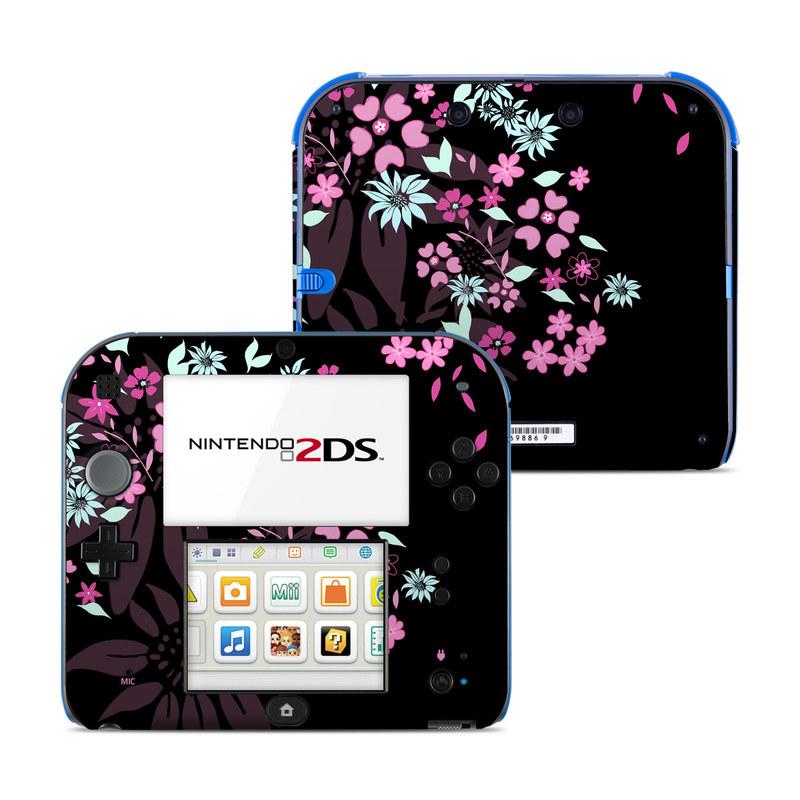 N2DS-DKFLOWERS Nintendo 2DS Skin - Dark Flowers -  DecalGirl