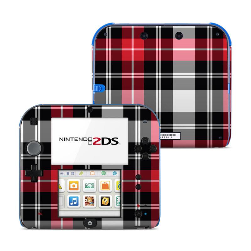 N2DS-PLAID-RED Nintendo 2DS Skin - Red Plaid -  DecalGirl