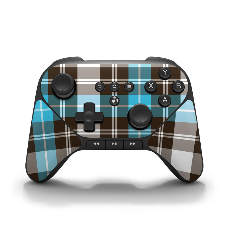 Picture of DecalGirl AFTC-PLAID-TUR Amazon Fire Game Controller Skin - Turquoise Plaid