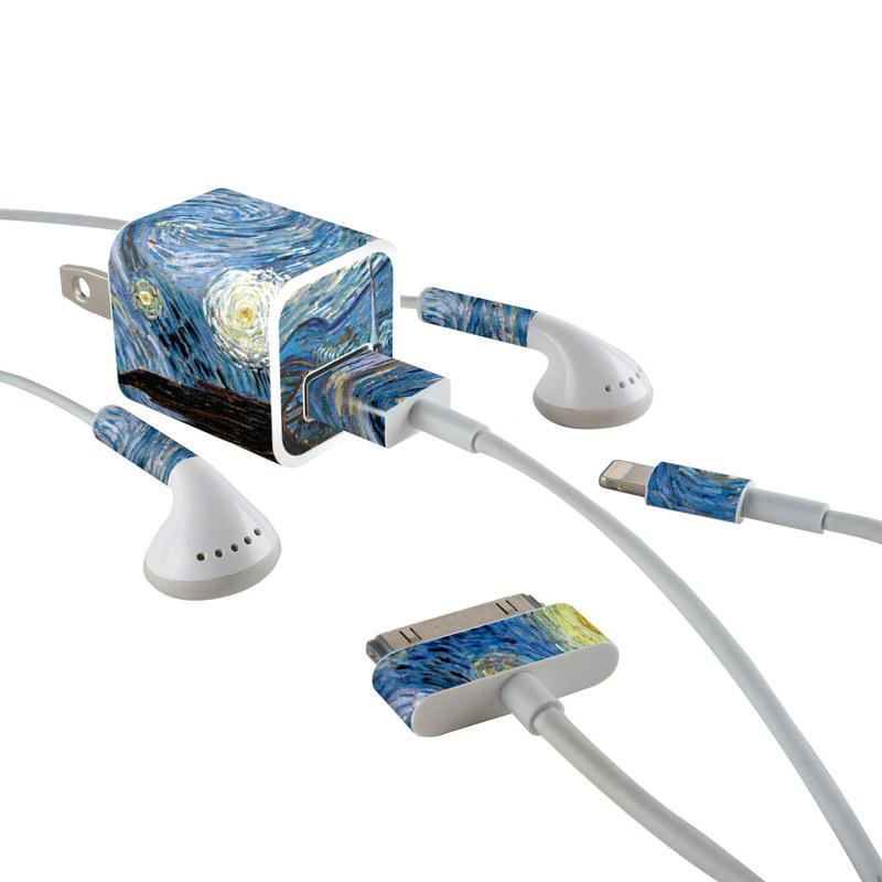 ACH-VG-SNIGHT Apple iPhone Charge Kit Skin - Starry Night -  DecalGirl