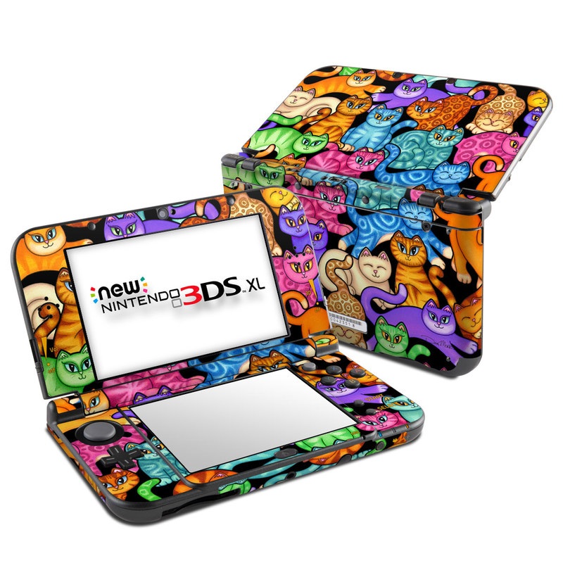 N3D5X-CLRKIT Nintendo New 3DS XL Skin - Colorful Kittens -  DecalGirl