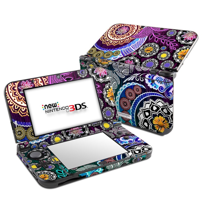 N3DSLL-MEHNDIG Nintendo 3DS LL Skin - Mehndi Garden -  DecalGirl