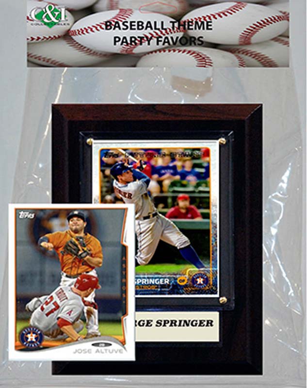 Picture of Candlcollectables 46LBASTROS MLB Houston Astros Party Favor With 4 x 6 Plaque