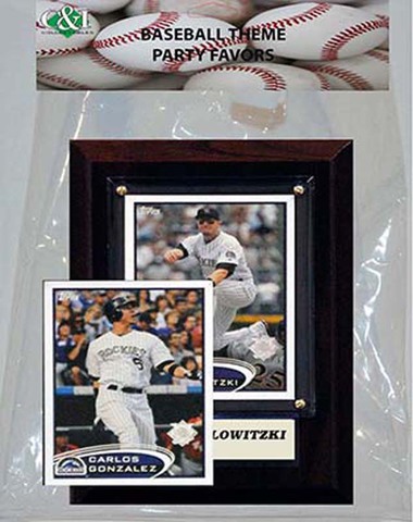 Picture of Candlcollectables 46LBROCKIES MLB Colorado Rockies Party Favor With 4 x 6 Plaque