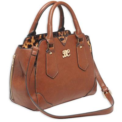 Picture of Bulldog Cases & Vaults BDP-024 Satchel Style Purse With Holster - Chestnut